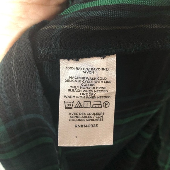 Loft Plaid Blouse Top Women Sz MP Long Sleeve Loose Flowy Office Casual Academia - Picture 6 of 7